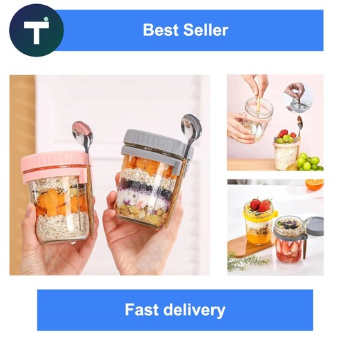 Portable cereal cup glass - cereal,