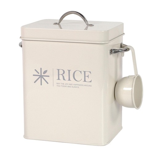 Metal rice storage container - rice,