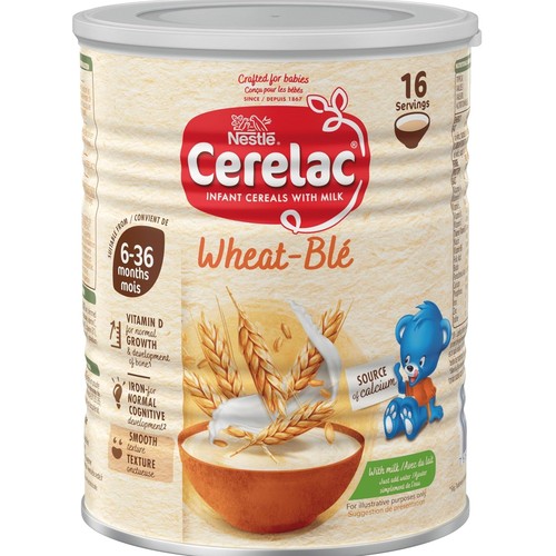 Wheat infant cereal with - infant, milk