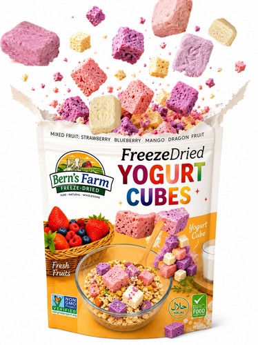 Freeze dried yogurt cubes - freeze-dried,