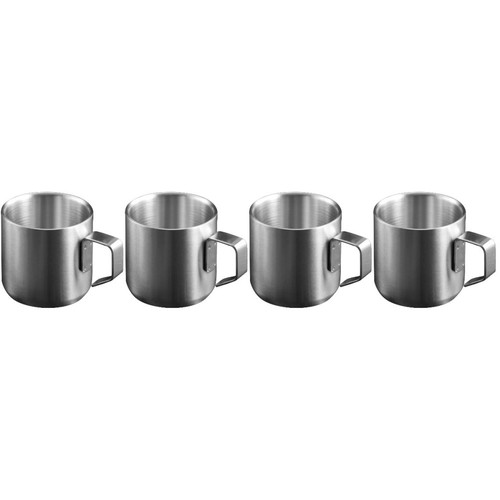 4pcs metal cereal cup - metal,